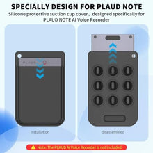 Load image into Gallery viewer, Wacanc Silicone AI Voice Recorder Case, Suction Cup Holder for PLAUD Note with Key Ring, Protective Case Compatible with PLAUD Note (Black)_1373
