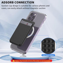Load image into Gallery viewer, Wacanc Silicone AI Voice Recorder Case, Suction Cup Holder for PLAUD Note with Key Ring, Protective Case Compatible with PLAUD Note (Black)_1374
