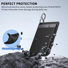 Load image into Gallery viewer, Wacanc Silicone AI Voice Recorder Case, Suction Cup Holder for PLAUD Note with Key Ring, Protective Case Compatible with PLAUD Note (Black)_1376
