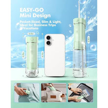 Load image into Gallery viewer, WAFLOO Water Flosser Travel Mini Cordless Portable: 5 Modes for Brace, Green_209

