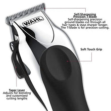 Load image into Gallery viewer, Wahl Clipper USA Deluxe Corded Chrome Pro, Complete Hair and Trimming Kit, Includes Corded Clipper, Cordless Battery Trimmer, and Styling Shears, for a Cut Every Time - Model 3029682, BlackSilver_8721
