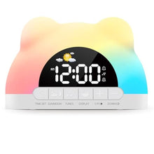 Load image into Gallery viewer, Wake Up Night Light Alarm Clock, Colorful LED Desk Clock, Gift for Kids_1
