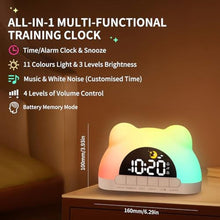 Load image into Gallery viewer, Wake Up Night Light Alarm Clock, Colorful LED Desk Clock, Gift for Kids_5675
