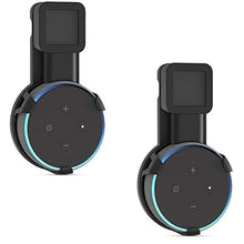 Load image into Gallery viewer, WALI Outlet Wall Mount, Holder Stand for Echo Dot 3rd Gen, Smart Home Speakers Plug Mount for Alexa with Cable Management, (AMM002-2B), 2 Pack, Black_1
