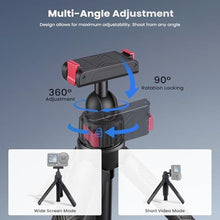 Load image into Gallery viewer, Walking Way 40cm/15.75" Selfie Stick Tripod for DJI Osmo Action 6/Nano, Magnetic Quick Release Extension Pole, Mini 2-in-1 Portable Handheld Grip with 360 Ball Head, Accessory for Travel Vlog, Black_721
