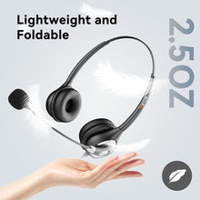 Load image into Gallery viewer, Wantek Headset with Microphone for PC, USB Wired Headphones - USB-C Over-Ear 3.5mm Headsets with Noise-Cancelling Microphone for Laptop - Computer Headphones with Mic in-line Control for Home, USBC_6560
