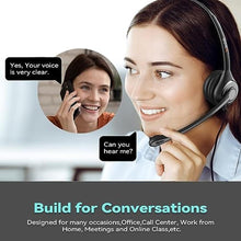 Load image into Gallery viewer, Wantek Headset wtih Mic, USB Headset with Microphone for PC, Computer Headset with Noise Canceling Microphone with Mute for Home Office Online Skype Zoom Meetings, Black_6645
