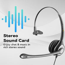 Load image into Gallery viewer, Wantek Headset wtih Mic, USB Headset with Microphone for PC, Computer Headset with Noise Canceling Microphone with Mute for Home Office Online Skype Zoom Meetings, Black_6646
