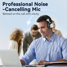 Load image into Gallery viewer, Wantek Headset wtih Mic, USB Headset with Microphone for PC, Computer Headset with Noise Canceling Microphone with Mute for Work Home Office Online Skype Zoom Meetings, Black_4284
