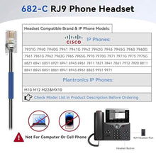 Load image into Gallery viewer, Wantek RJ9 Headset for Cisco IP Phones, Telephone Headset with Noise Canceling Microphone &amp; Mute Button, Office Phone Headset Compatible with Cisco 6800 6900 7800 7900 8800 Series IP Phones, Darkgray_298
