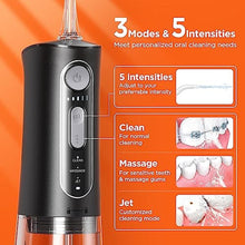 Load image into Gallery viewer, Water Flosser and Electric Toothbrush Combo - Cordless Water Flosser for Teeth - 5 Modes Sonic Electric Toothbrush, 3 Modes Portable Water Floss, CoalBlack_7721
