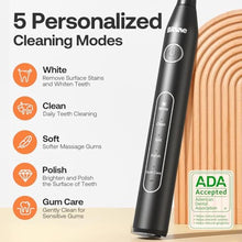 Load image into Gallery viewer, Water Flosser and Electric Toothbrush Combo - Cordless Water Flosser for Teeth - 5 Modes Sonic Electric Toothbrush, 3 Modes Portable Water Floss, CoalBlack_7722
