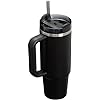 Load image into Gallery viewer, Stanley Quencher H2.0 FlowState Stainless Steel Vacuum Insulated Tumbler with Lid and Straw for Water Iced Tea or Coffee, Smoothie and More, Black 2.0, 30oz
