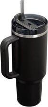 Load image into Gallery viewer, Stanley Quencher H2.0 FlowState Stainless Steel Vacuum Insulated Tumbler with Lid and Straw for Water, Iced Tea or Coffee, Smoothie and More, Black 2.0, 40oz
