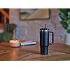 Load image into Gallery viewer, Stanley Quencher H2.0 FlowState Stainless Steel Vacuum Insulated Tumbler with Lid and Straw for Water Iced Tea or Coffee, Smoothie and More, Black 2.0, 30oz
