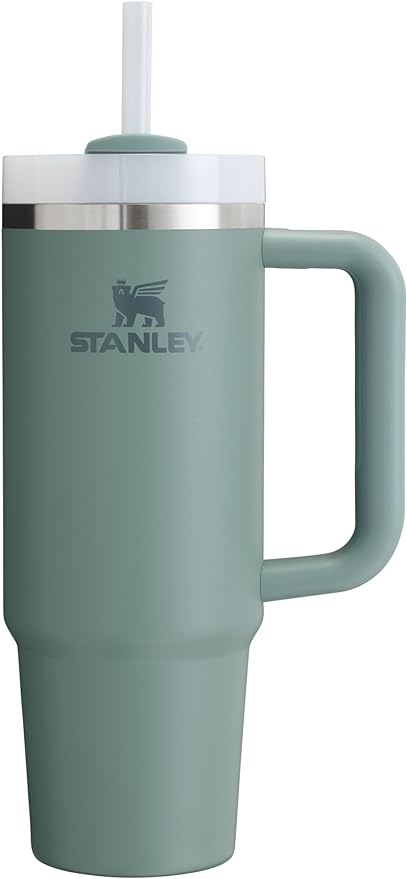 Stanley Quencher H2.0 FlowState Stainless Steel Vacuum Insulated Tumbler with Lid and Straw for Water, Iced Tea or Coffee, Smoothie and More, Shale, 30 OZ / 0.89 L