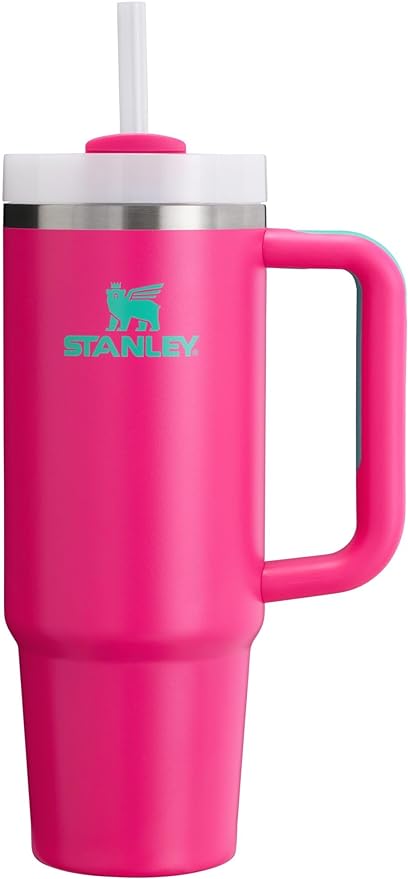 Stanley Quencher H2.0 FlowState Stainless Steel Vacuum Insulated Tumbler with Lid and Straw for Water, Iced Tea or Coffee, Smoothie and More, Passion Pink, 30 oz