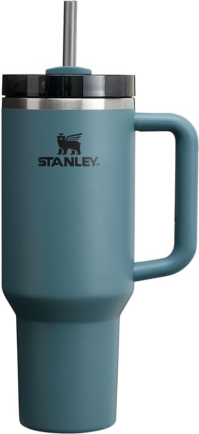 Stanley Quencher H2.0 FlowState Stainless Steel Vacuum Insulated Tumbler with Lid and Straw for Water, Iced Tea or Coffee, Smoothie and More, Blue Spruce, 40oz