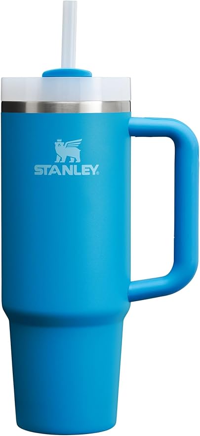 Stanley Quencher H2.0 FlowState Stainless Steel Vacuum Insulated Tumbler with Lid and Straw for Water, Iced Tea or Coffee, Smoothie and More, Azure, 30oz