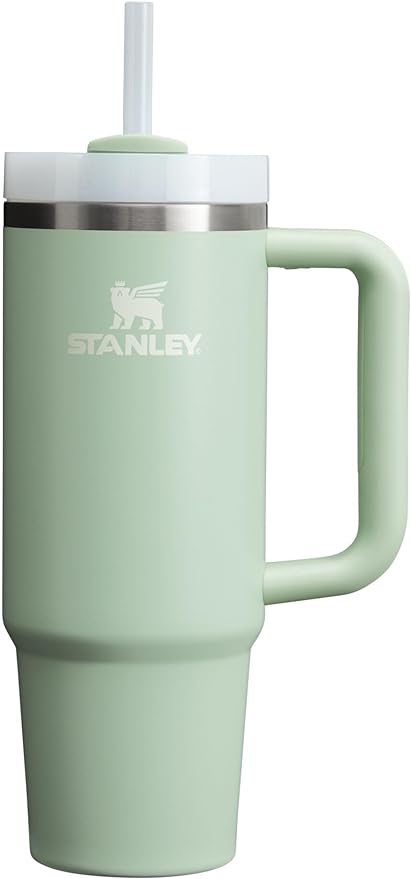 Stanley Quencher H2.0 FlowState Stainless Steel Vacuum Insulated Tumbler with Lid and Straw for Water, Iced Tea or Coffee, Smoothie and More, Matcha Cream, 30oz