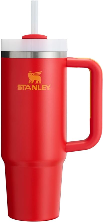 Stanley Quencher H2.0 FlowState Stainless Steel Vacuum Insulated Tumbler with Lid and Straw for Water, Iced Tea or Coffee, Smoothie and More, Chili, 30 oz