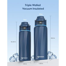 Load image into Gallery viewer, WaterH BOOST Smart Water Bottle Tracker with Reminder to Drink Water, 24oz, NavyBlue_3772
