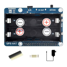 Load image into Gallery viewer, Waveshare UPS HAT Compatible with Raspberry Pi 5V Uninterruptible Power Supply Multi Battery Protection Circuits Charge and Power Output at The Same Time, UPSHATEN_1
