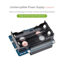 Load image into Gallery viewer, Waveshare UPS HAT Compatible with Raspberry Pi 5V Uninterruptible Power Supply Multi Battery Protection Circuits Charge and Power Output at The Same Time, UPSHATEN_8000
