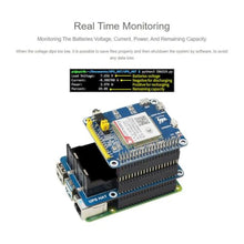 Load image into Gallery viewer, Waveshare UPS HAT Compatible with Raspberry Pi 5V Uninterruptible Power Supply Multi Battery Protection Circuits Charge and Power Output at The Same Time, UPSHATEN_8002
