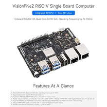 Load image into Gallery viewer, Waveshare VisionFive2 RISC-V Single Board Computer, StarFive JH7110 Processor with Integrated 3D GPU, 4GB Memory, with WiFi Module, VisionFiveGBWiFi_8443
