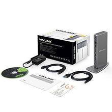 Load image into Gallery viewer, WAVLINK USB 3.0 Universal Laptop Docking Station - Dual 5K/4K@60Hz Monitor for Thunderbolt 4/3, USB-C/A Windows, MacOS, ChromeOS, Ubuntu 20.04,22.0 (2 HDMI &amp; 2 DP, Gigabit Ethernet, 6 USB 3.0, Audio), DualKDocking_1402
