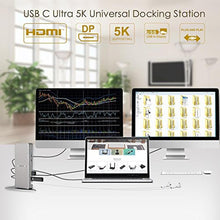 Load image into Gallery viewer, WAVLINK USB 3.0 Universal Laptop Docking Station - Dual 5K/4K@60Hz Monitor for Thunderbolt 4/3, USB-C/A Windows, MacOS, ChromeOS, Ubuntu 20.04,22.0 (2 HDMI &amp; 2 DP, Gigabit Ethernet, 6 USB 3.0, Audio), DualKDocking_1403
