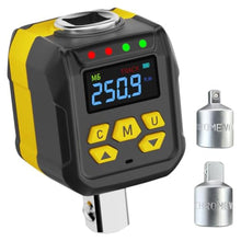 Load image into Gallery viewer, WAXTRON 1/2" Drive Digital Torque Wrench Adapter Set, 12-250 ft-lb, Works with Ratchet and Breaker Bar, Yellow_1
