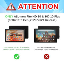 Load image into Gallery viewer, Wazzasoft for Amazon Kindle Fire HD 10/10 Plus Tablet Case 13th/11th Generation for Women Girls Kids Boys Men Folio Cover Cute Kawaii Design Fashion Cool Quotes Unique Cases for Kindle Fire 10.1 Inch, BlackWord_7366
