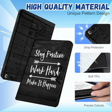 Load image into Gallery viewer, Wazzasoft for Amazon Kindle Fire HD 10/10 Plus Tablet Case 13th/11th Generation for Women Girls Kids Boys Men Folio Cover Cute Kawaii Design Fashion Cool Quotes Unique Cases for Kindle Fire 10.1 Inch, BlackWord_7367
