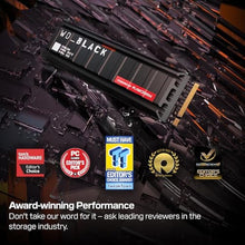 Load image into Gallery viewer, WD_Black SN8100 2TB NVMe SSD with Heatsink - PCIe 5.0x4, M.2 2280, Up to 14,900MB/s Read Speed, up to 11,000MB/s Write Speed, Best for AI Applications, Gaming, and Video Editing - WDS200T1XHM_1698
