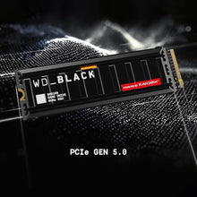 Load image into Gallery viewer, WD_Black SN8100 2TB NVMe SSD with Heatsink - PCIe 5.0x4, M.2 2280, Up to 14,900MB/s Read Speed, up to 11,000MB/s Write Speed, Best for AI Applications, Gaming, and Video Editing - WDS200T1XHM_1700

