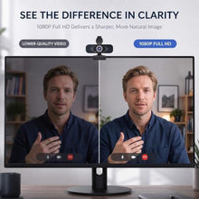 Load image into Gallery viewer, weishin 1080P Webcam with Microphone and Privacy Cover Plug&amp;Play, Black_825
