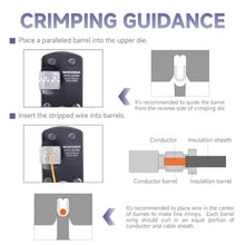 Load image into Gallery viewer, WEKESIGO Micro Connector Pin Crimping Tool 0.03-0.52mm /32-20AWG Ratcheting Crimper for Molex,JST,JAE open barrel terminals(WKS-3220N), Blue_7601

