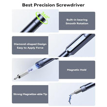 Load image into Gallery viewer, Wesdut 50-in-1 Small Screwdriver Set, [Super Durable &amp; Strong Magnetic] Tiny Torx Screwdriver Fits All Ring Doorbell, Precision Magnetic Mini Repair Tool Kit for Watch, Laptop, Eyeglass, Screw Driver, Black_5617
