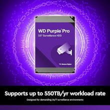 Load image into Gallery viewer, Western Digital 12TB WD Purple Pro Surveillance Internal Hard Drive HDD - SATA 6 Gb/s, 512 MB Cache, 3.5" - WD122PURP_1413
