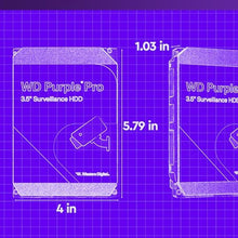 Load image into Gallery viewer, Western Digital 12TB WD Purple Pro Surveillance Internal Hard Drive HDD - SATA 6 Gb/s, 512 MB Cache, 3.5" - WD122PURP_1414
