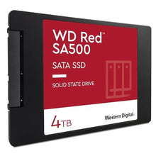 Load image into Gallery viewer, Western Digital 4TB WD Red SA500 NAS 3D NAND Internal SSD - SATA III 6 Gb/s, 2.5"/7mm, Up to 560 MB/s - WDS400T1R0A, Solid State Hard Drive_920
