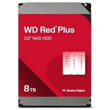 Load image into Gallery viewer, Western Digital 8TB WD Red Plus NAS Internal Hard Drive HDD - 5640 RPM, SATA 6 Gb/s, CMR, 256 MB Cache, 3.5" - WD80EFPX_1
