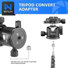 Load image into Gallery viewer, WEYLLAN Low Profile Ball Head - 36mm Metal Panoramic Camera Mount With Arca 1/4'' Quick Release Plate for Tripod Monopod - Max Load 33lbs/15kg, Black_4721
