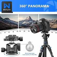Load image into Gallery viewer, WEYLLAN Low Profile Ball Head - 36mm Metal Panoramic Camera Mount With Arca 1/4'' Quick Release Plate for Tripod Monopod - Max Load 33lbs/15kg, Black_4722
