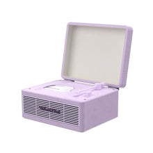 Load image into Gallery viewer, WhatPlus Portable CD Player with Bluetooth 5.2, Rechargeable Battery &amp; Built-in Speakers Hi-Fi Retro Suitcase Design for Home Decor, AUX/TF Card Support Ideal Gift (Light Purple)_1
