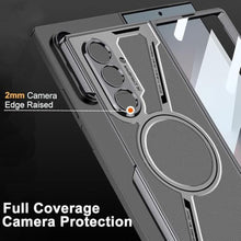 Load image into Gallery viewer, Wibrthz Magnetic for Samsung Galaxy Z Fold 7 5G Leather Case,[Compatible with Wireless Charging] Business Luxury PU Leather Shockproof Protective Slim Phone Cover for Samsung Galaxy Z Fold 7 (Grey)_993
