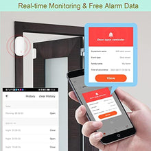 Load image into Gallery viewer, WiFi Door and Window Sensor: Wireless Contact Sensor with Free App Notification Alerts, Smart Door Sensor for Alarm System &amp; Smart Home Automation, Compatible with Alexa Google Home(1Pack)_6798
