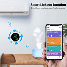 Load image into Gallery viewer, WiFi Room Thermometer Indoor Hygrometer: Smart Temperature Humidity Monitor with LED Backlit Display, Free Data Storage Export, Digital Temperature Humidity Sensor Compatible with Alexa, black_6858
